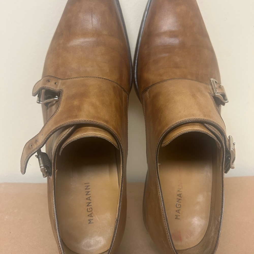 Magnanni Burnished Brown leather Double Monk strap - Picture 6 of 6